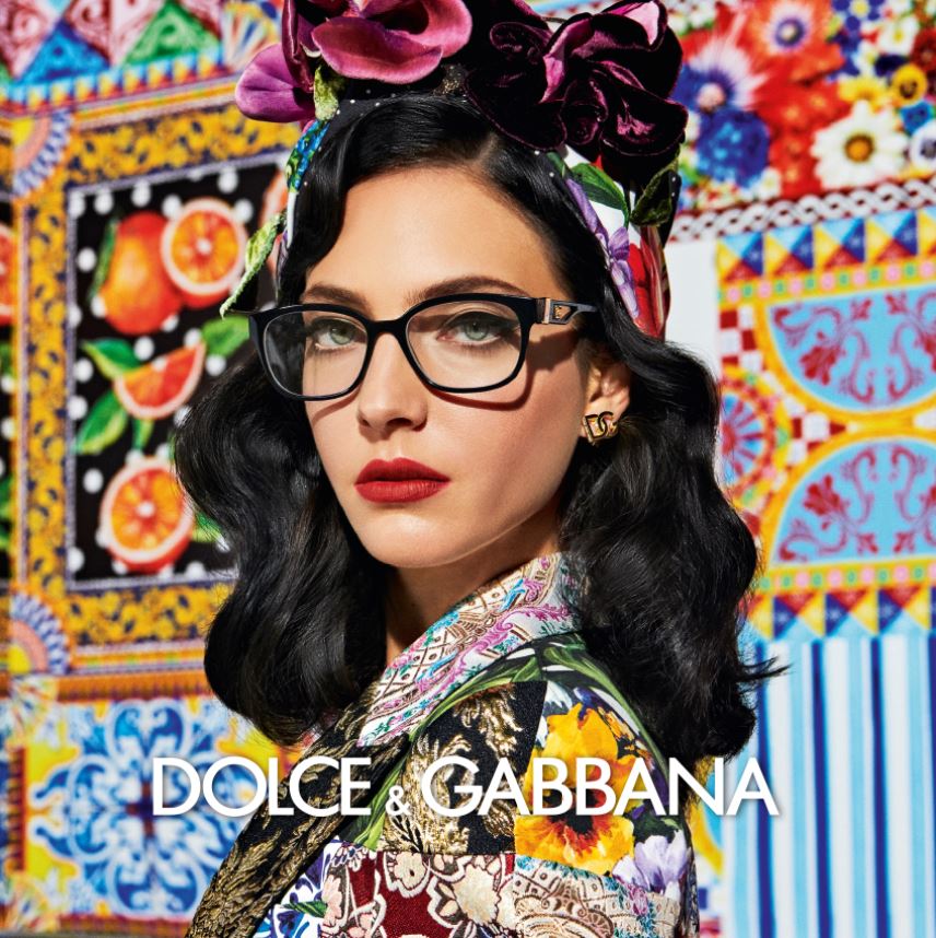 Dolce & Gabbana occhiali da vista donna indossati da modella