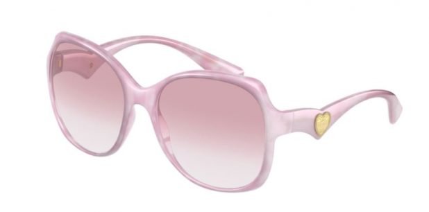 occhiali da sole Dolce & Gabbana montatura rosa con cuore