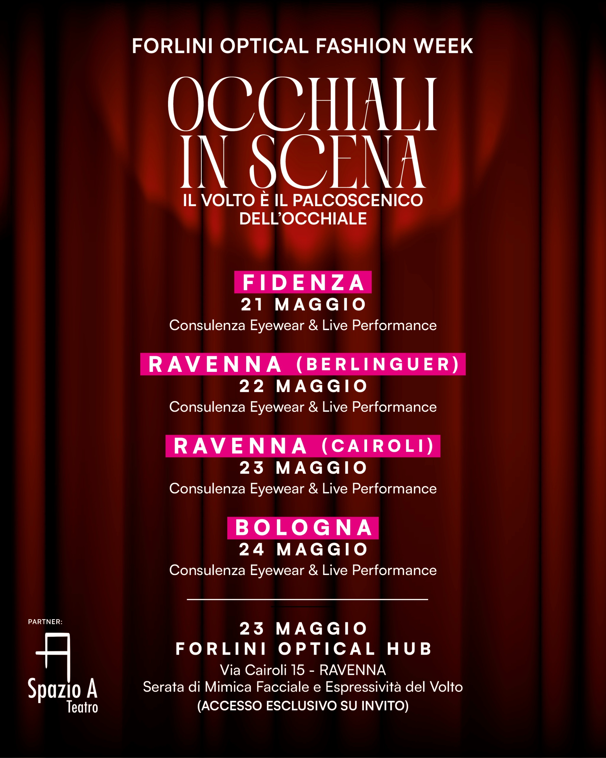occhiali in scena calendario fashion week ss 2025 forlini optical occhiali in scena calendario fashion week ss 2025 forlini optical