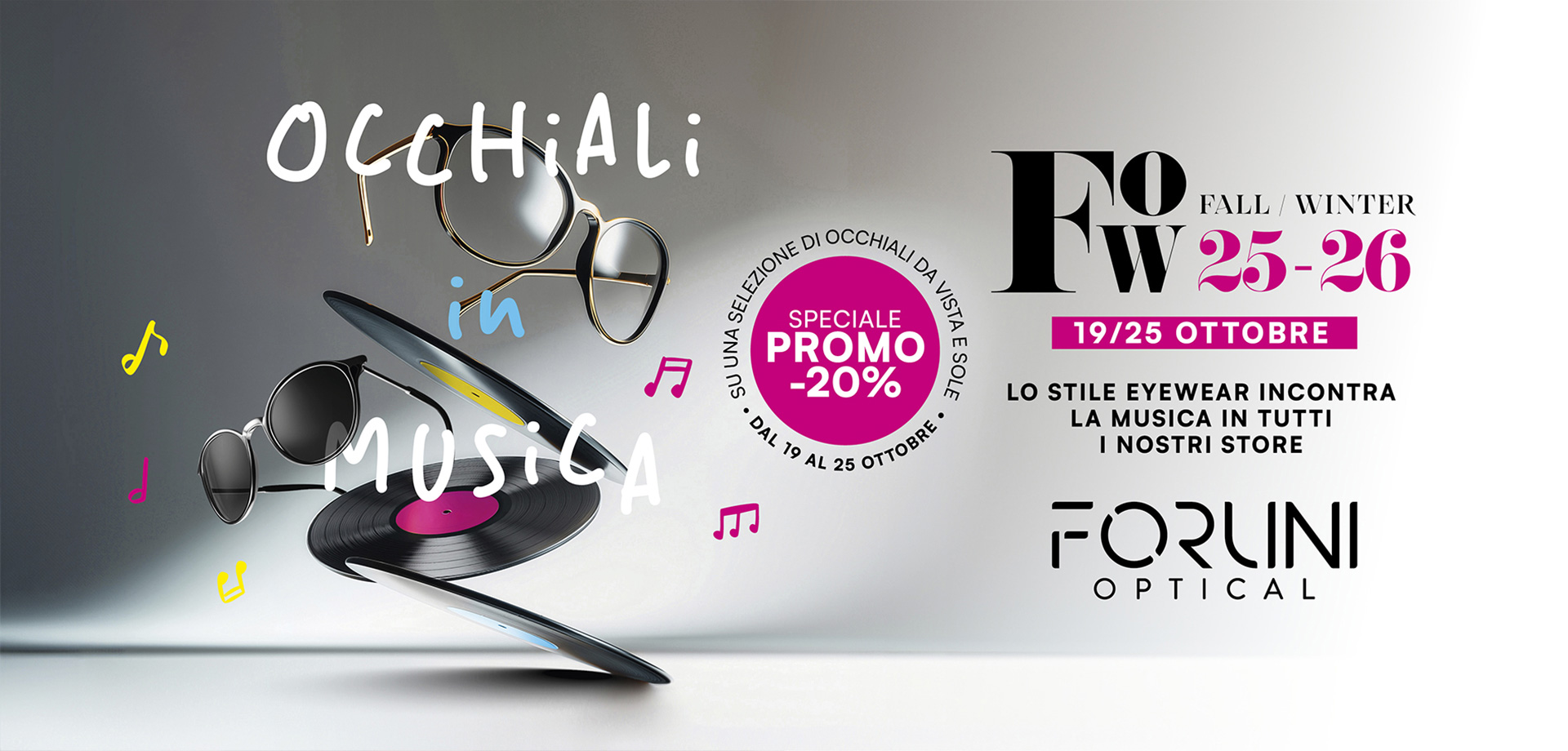 Forlini Fashion week full winter occhiali in musica Forlini Fashion week full winter occhiali in musica